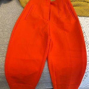 ZARA HIGH-WAISTED PANTS ORANGE